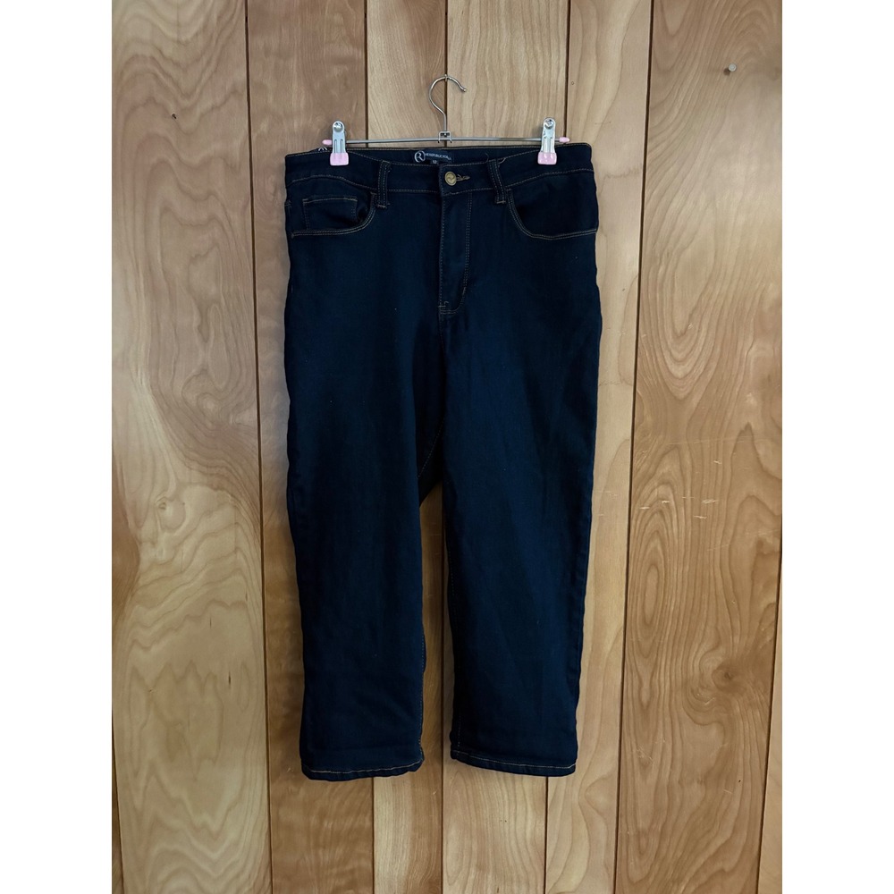 Rock & Republic Womens Dark Wash Denim Capri Jeans Size 12 C1D473MHN Indigo